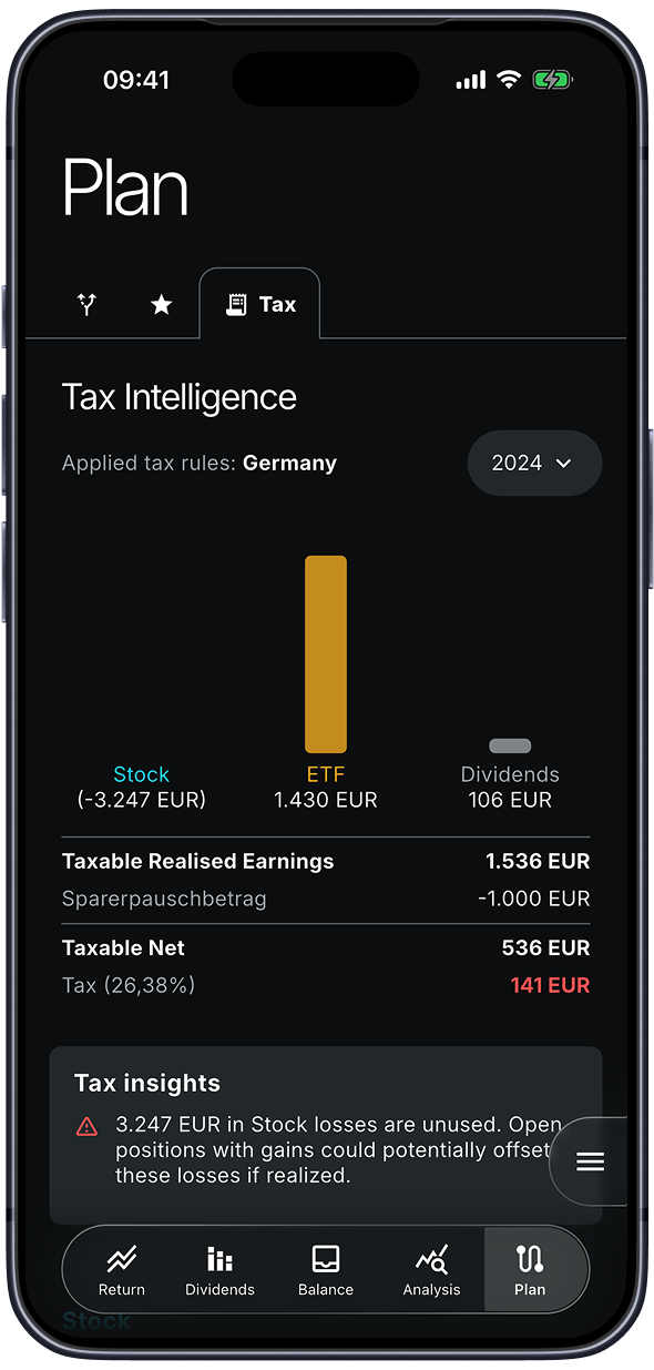 Prisma tax insight screen